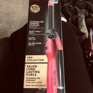 Revlon hot pink curling iron,, NEVER USED!